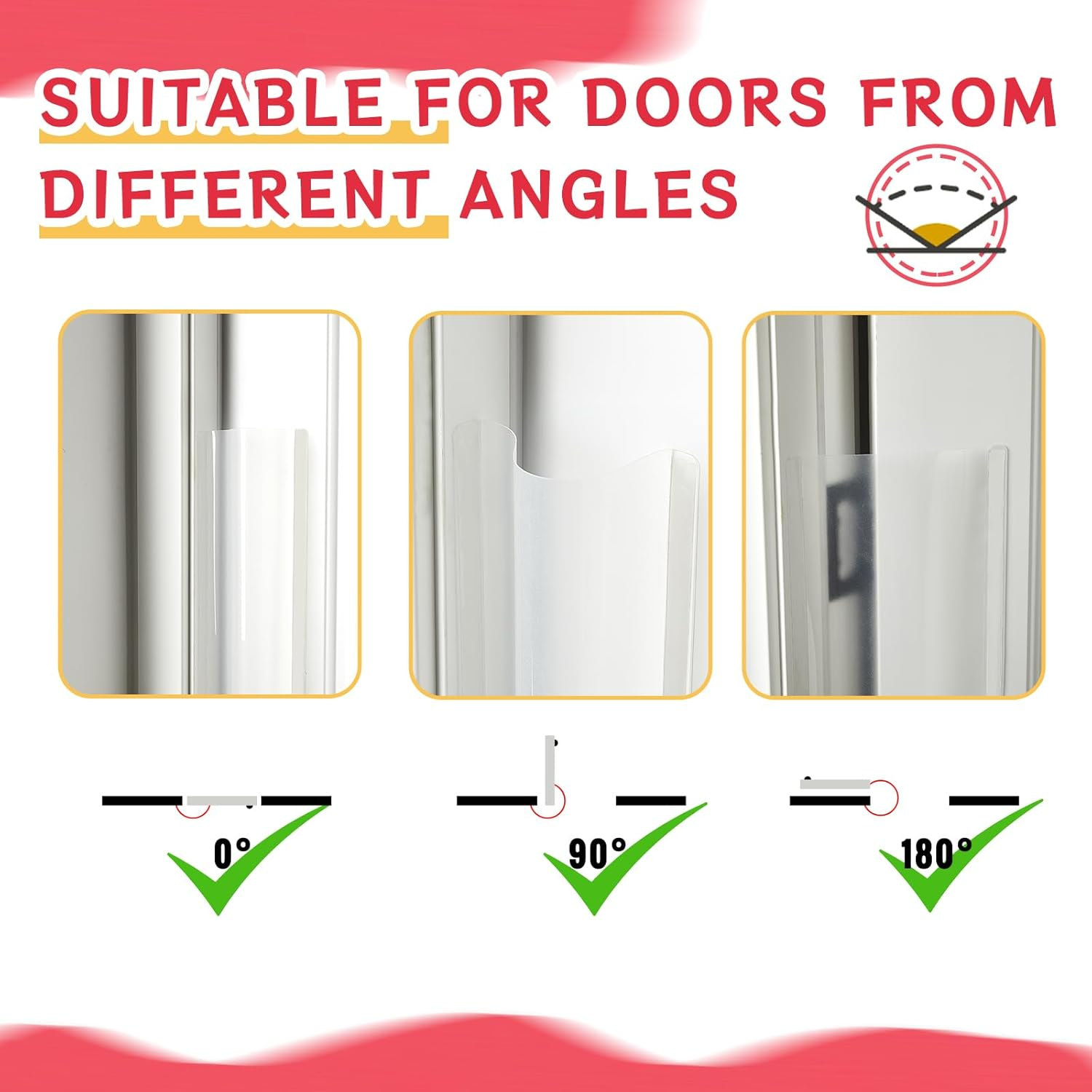 6 Pcs Door Pinch Guard Baby Proofing Jam Shield Door Finger Pinch Guard 47.2 X 7 Inch Hinge Cover Protectors for 90 and 180 Degree Gates Kids Pets Safety image number 2