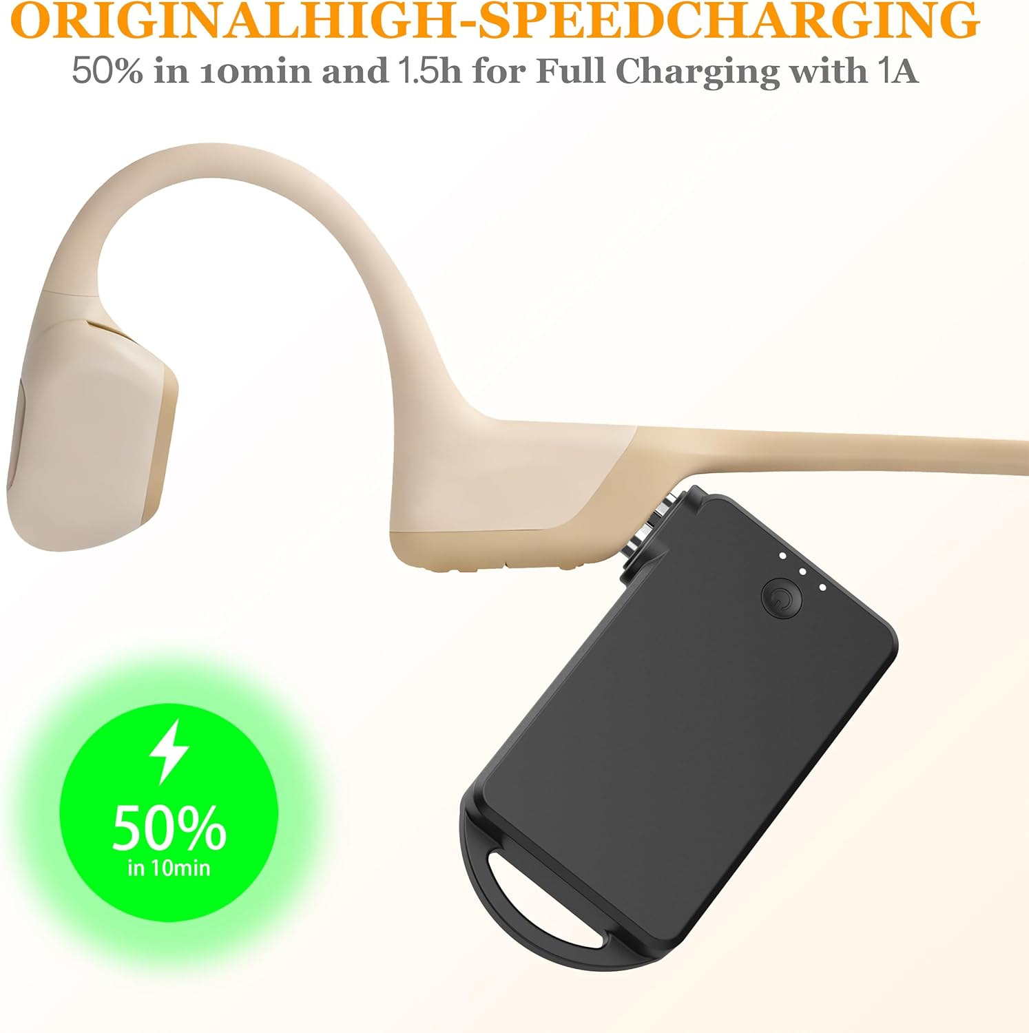 Magnetic Charger for Shokz Charger, 600Mah Wireless Portable/Travel USB C Charging Dock for Shokz Headphones Openrun, Openrun Pro/Mini, Opencomm, Aftershokz Aeropex AS800/ASC100SG image number 3