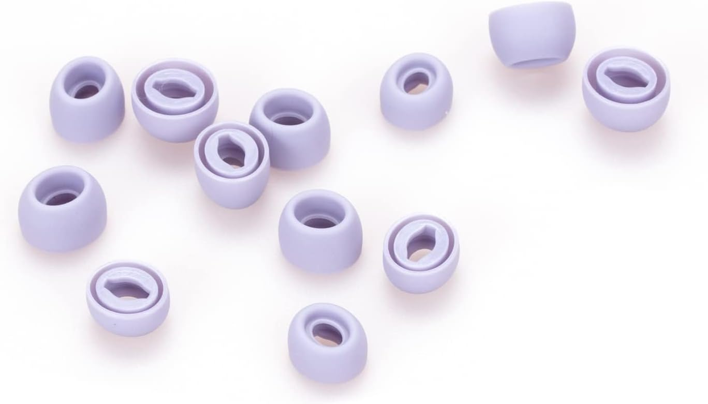 Replacement Silicone Tips Earbuds Eartips Set for Samsung Galaxy Buds Pro Headphones Fit in Case Ear Tips, S/M/L 3 Size 6 Pairs Soft Eartips for Galaxy Buds Pro Wireless Earbuds (Phantom Violet)