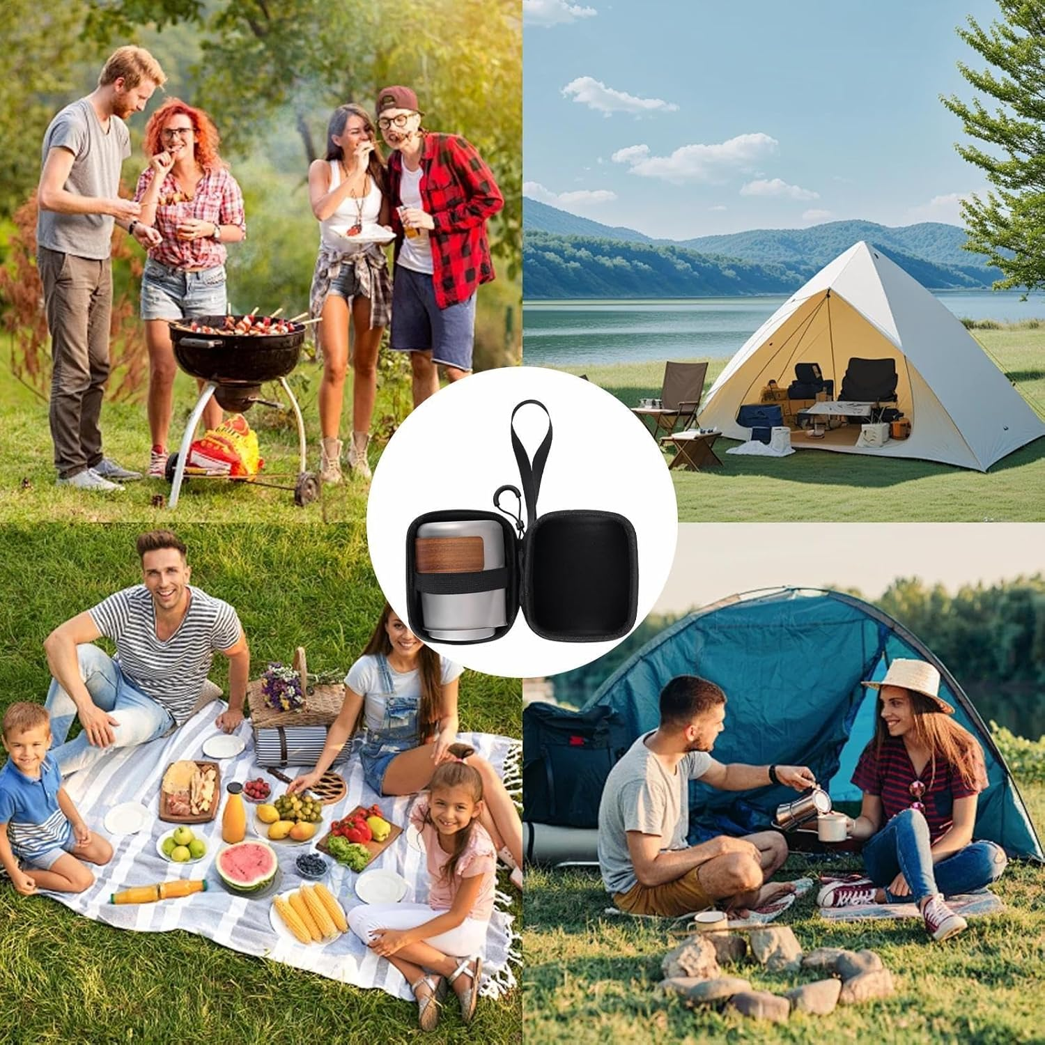 Camping Teapot Kettle, Stainless Steel Teapot Kit, Double-Layer Design Camping Equipment for Travel, Picnic, Backpacking, and Hiking image number 1