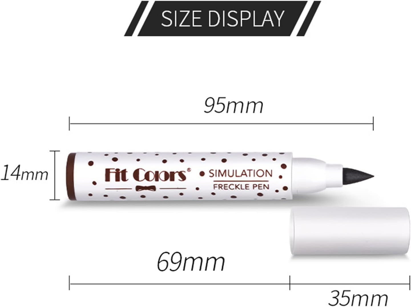 MKNZOME Freckle Pen, 2 Pieces Natural Lifelike Dot Spot Pen, Quick-Drying Waterproof Longlasting Freckle Makeup Pen for Natural Effortless Sunkissed Makeup (Dark &Light Brown) image number 1