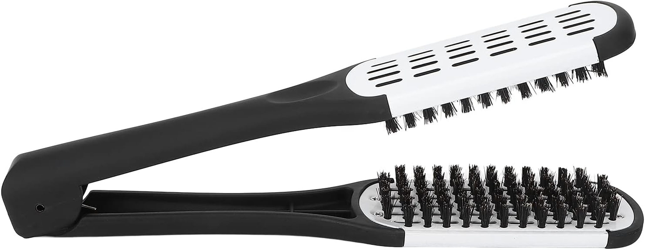 Hair Straightening Brush Clamp, Hair Styling Tool Double Sided Brush Clamp Spring for Women for Improves Hair Health for Men(White) image number 5