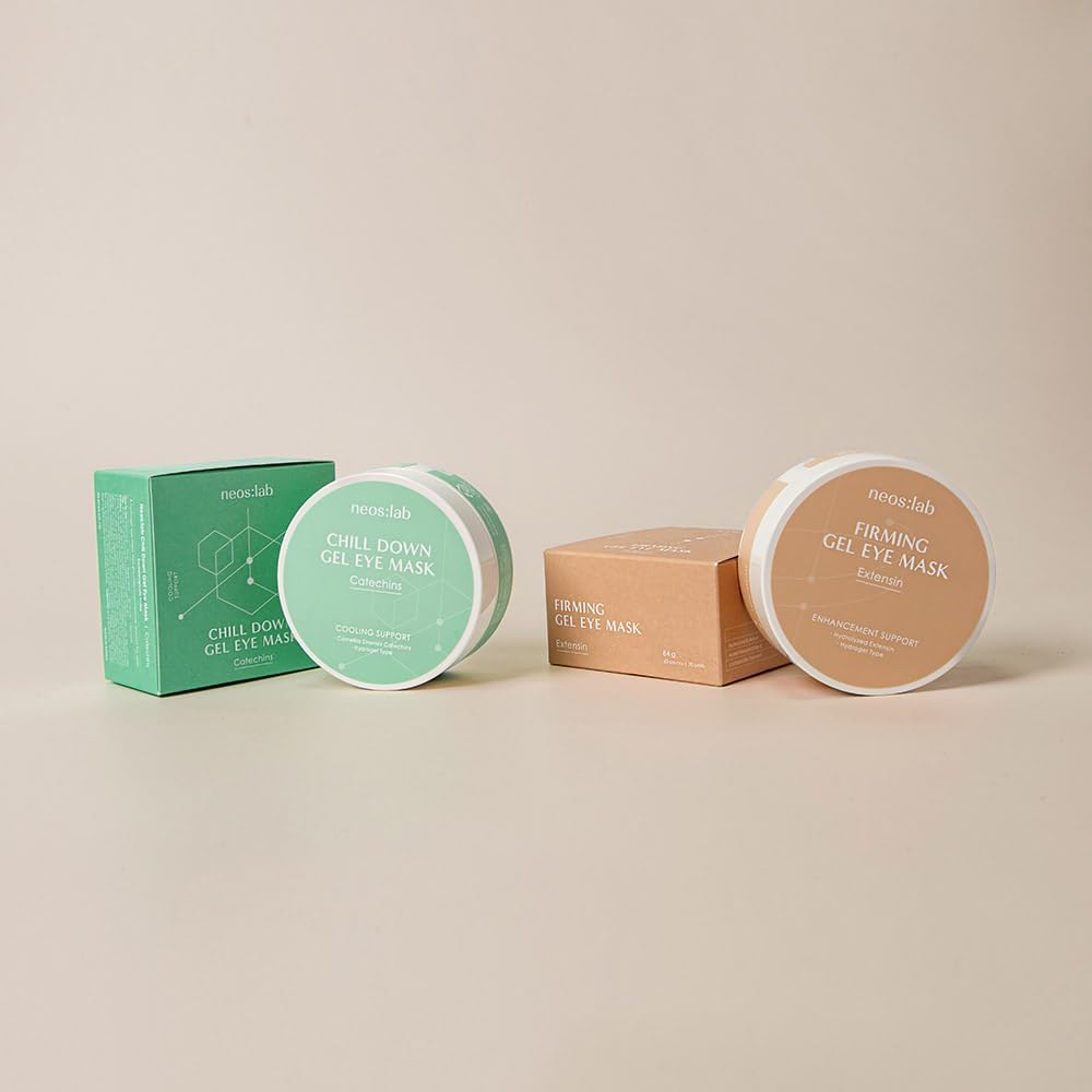 Neos:Lab Chill down Gel Eye Mask 60Ea (30Pairs) - Cooling Hydrogel Eye Patch with Catechins, Arnica Flower, Vitamins, Caffeine for Relieving Tired Skin, Even Skin Tone, Reducing Eye Bags, Puffy Eye image number 2