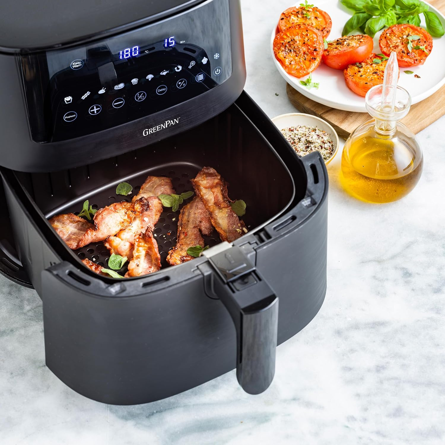 Greenpan Bistro XL Airfryer, Healthy Ceramic Non-Stick Coating, 7.2L Basket, 4 Cooking Modes, 11 One-Touch Presets image number 5
