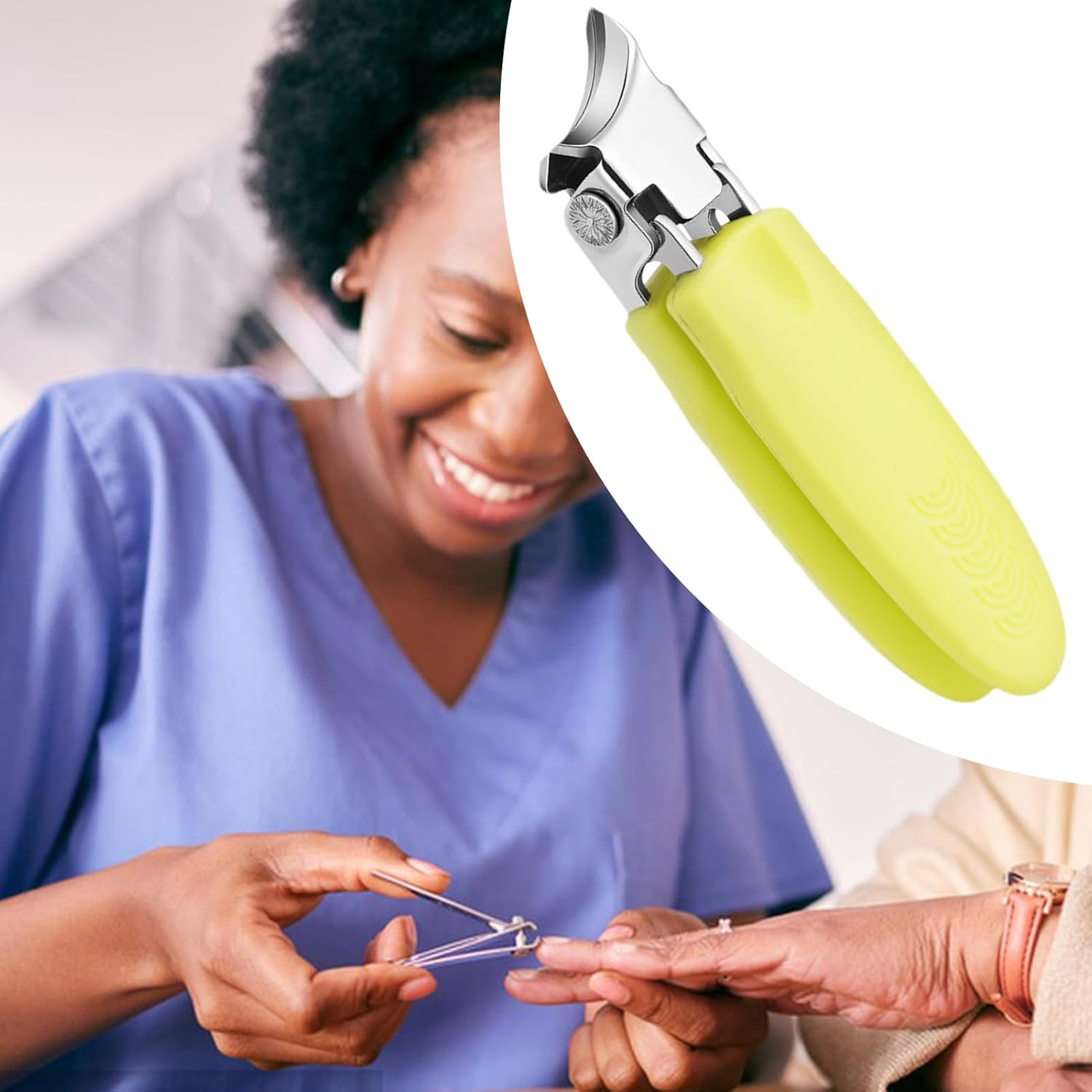 Slanted Nail Clippers, Side Nail Clippers, Beveled Steel Trimmers Wide Jaw Heavy Duty for Foot Grooming Adult Men Women Seniors Elderly Travel - Black image number 6