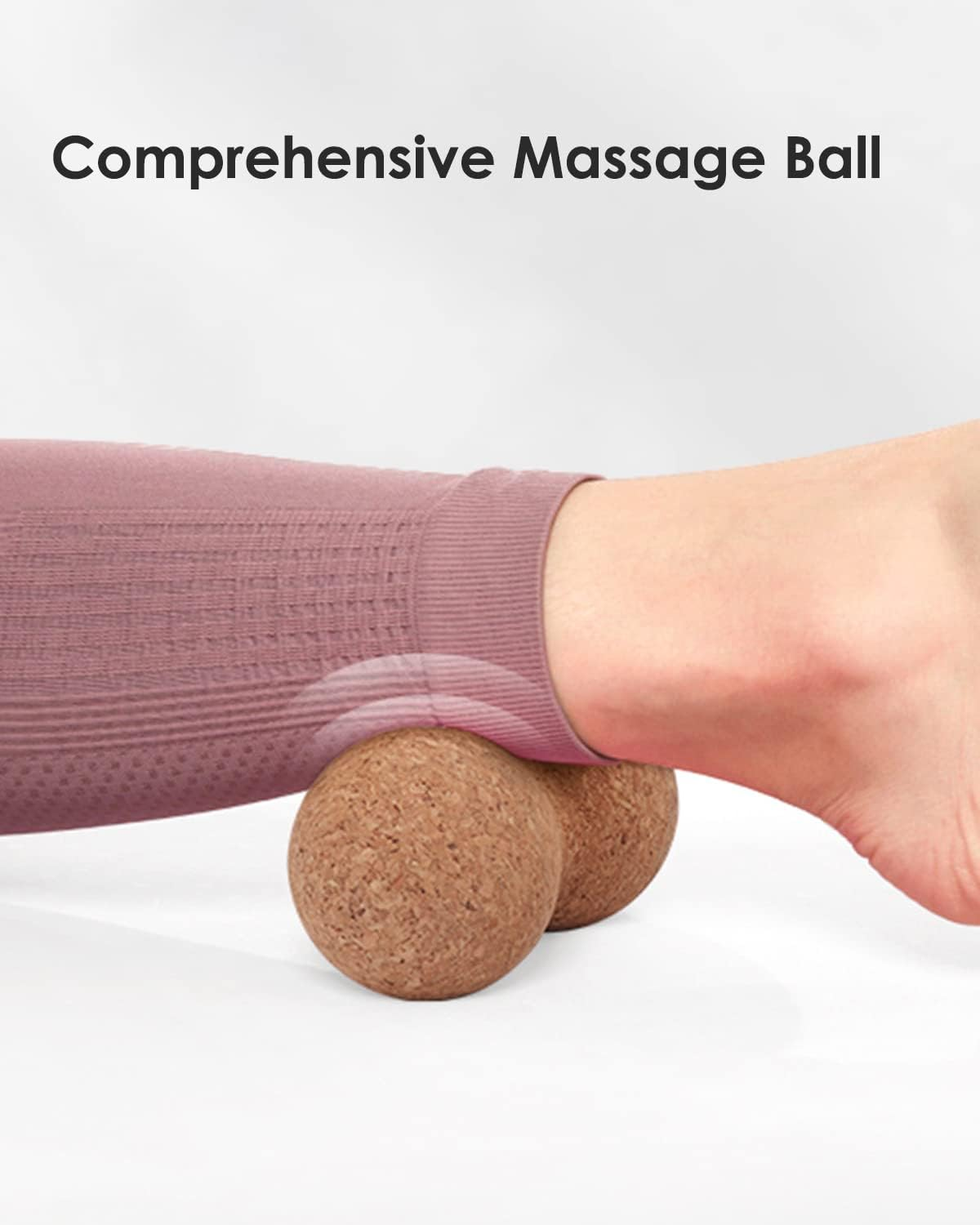 Cork Peanut Massage Ball, Peanut Double Lacrosse Massage Ball for Deep Tissue Muscle Massage, Myofascial Release, Trigger Points, Muscle Knots, and Yoga Therapy image number 1