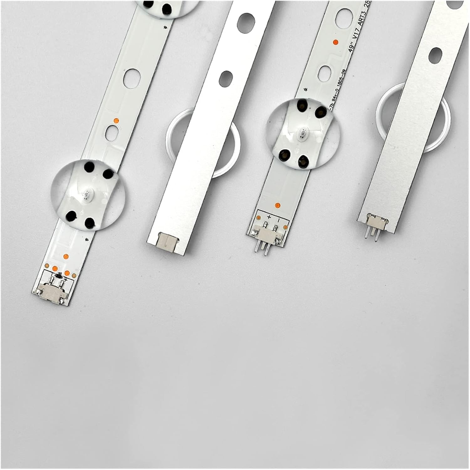 TILEZE 4Pcs LED Backlight Strip 49'' TV 6916L-2862A 6916L-2863A V17 49 R1+L1 ART3 49UJ670V-ZD 49UJ651V LC490DGG(FK)(MD) Fit for LG image number 2