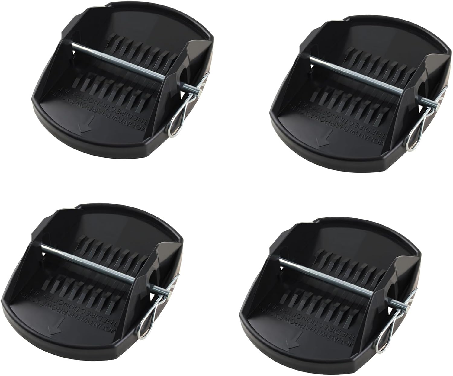 CNCYEAH Caravan Jack Pad 4Pcs Heavy Duty Sturdy Stabilizer Jack Pads Fit for Caravan Legs and Corner Steadies Jack Stand Pads for RV (Black) image number 6