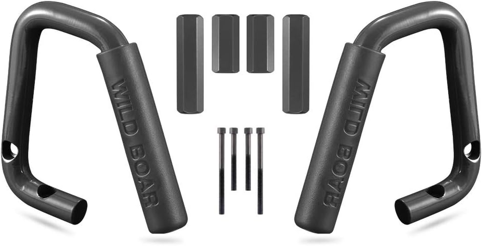 Katur Front Grab Handle Grab Bar for Jeep Wrangler JK Rubicon Sahara Sport 2007-2017 2/4 Door Solid Steel Black - 2 Pieces