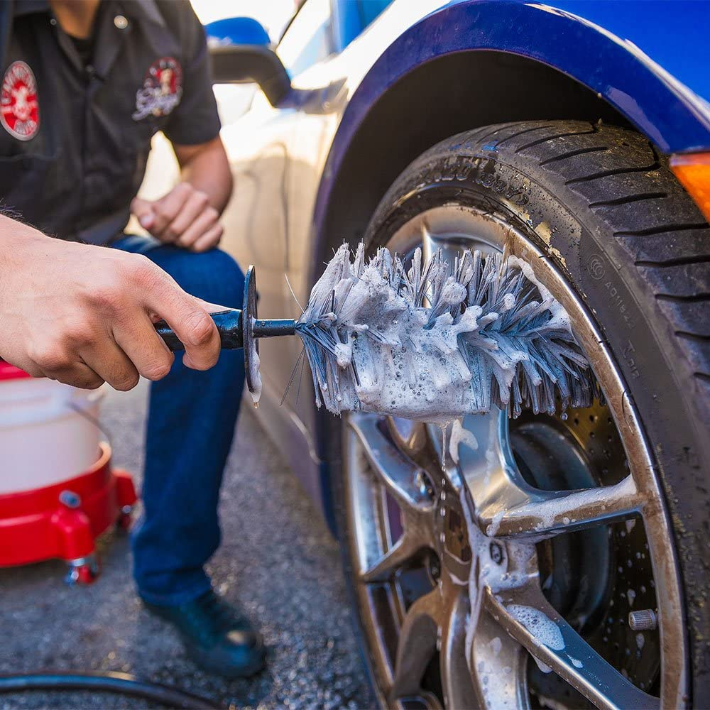 Chemical Guys ACCS37 Easy Reach Wheel and Rim Detailing Brush image number 1