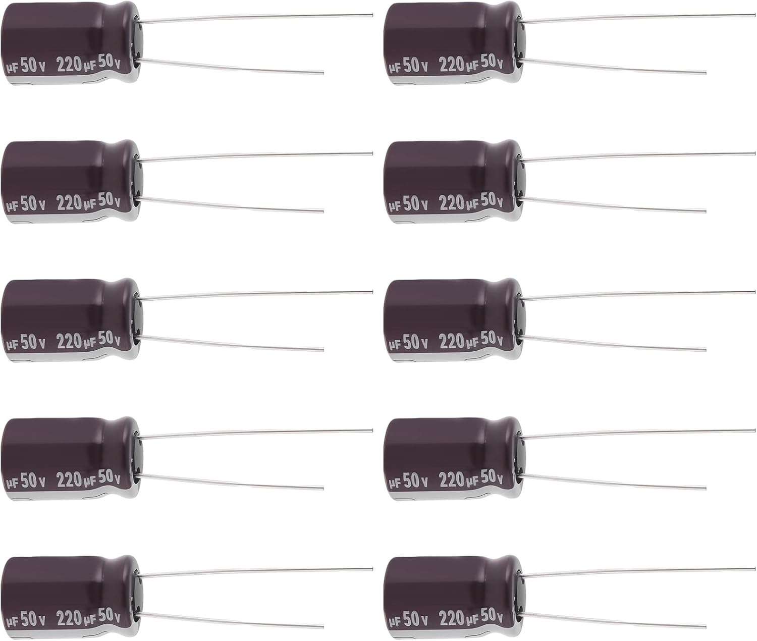 SING F LTD 10Pcs 220UF 50 V Radial Capacitor UPW1H221MPD 16X10 Mm for Audio Computer Motherboards