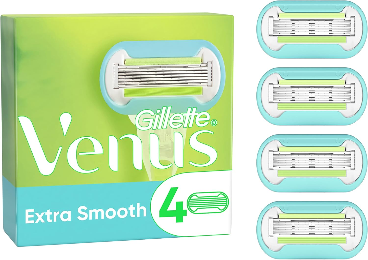 Gillette Venus Extra Smooth Women'S Razor Blade Refills, 4 Count image number 2