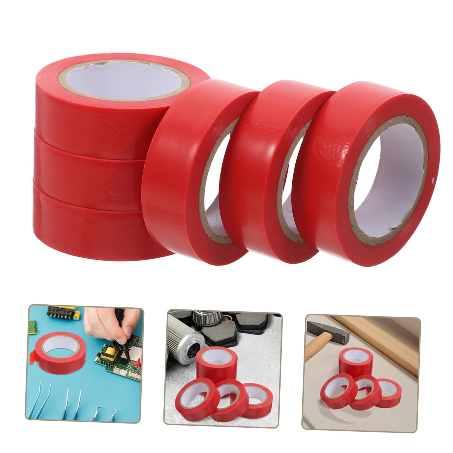 GANAZONO 6Rolls Electrical Insulation Tape Wide Harness Tape for Electricians Home Improvement Automotive Flame Retardant image number 3
