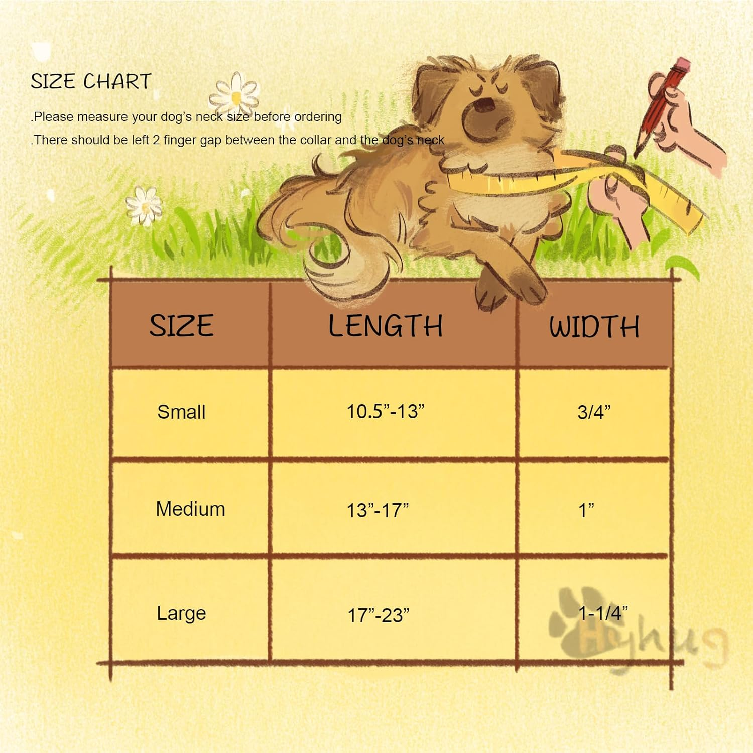 Hyhug Design Double-Color Nylon Jacquard Webbing, Heavy-Duty Classic Basic Collar, Quick Release Buckle, Specially Designed for Gentle Breeds Dogs. (Medium, Ultimate Gray) image number 7