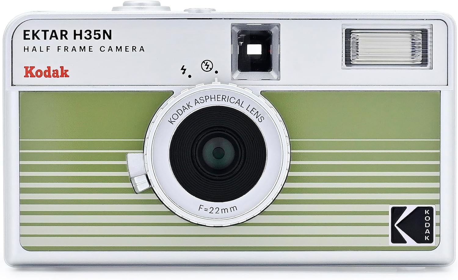 Kodak Ektar H35N Half Frame Camera Colour: Striped Green - Glazed Blue, Single image number 5
