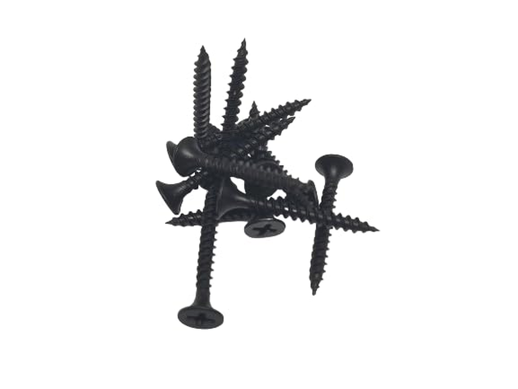 Carbon Steel Black Zinc Cross Flat Countersunk Head Self-Tapping Screws (M3.5 = 6G X 20Mm - 120Pcs)