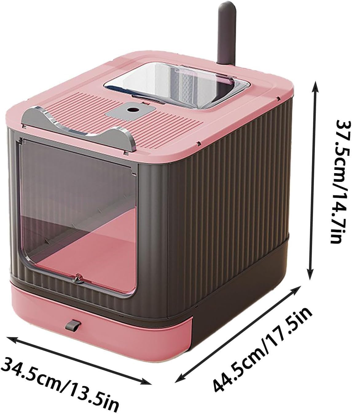 Cat Litter Box, Fully Enclosed Cat Litter Box with Lid, a Brand-New Disinfectable Design with a Scoop and an Extra-Large Litter Tray, Ideal for Larger or Multiple Cat (Pink) image number 6