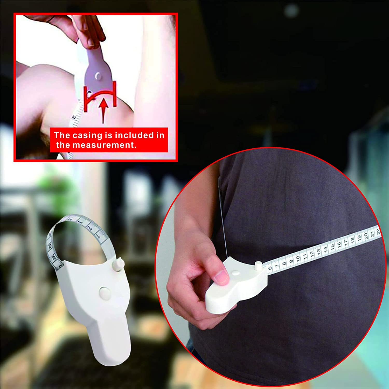 Measure Body Measuringtape 150 Cm, Body Sewing Fabric Tailoring Cloth Craftsmanship for Personal Trainers or Home Fitness Measuringtape (White) image number 2