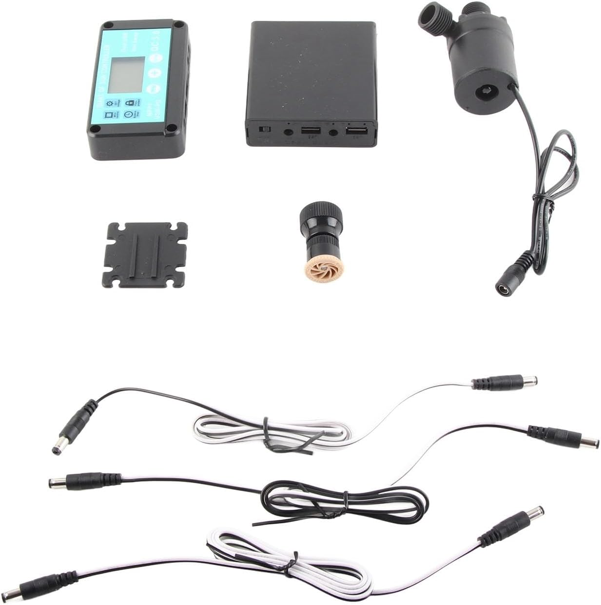 Solar Water Pump Kit 50W Solar Panel 22W Water Fountain Pump with Battery Box Timing Controller image number 6