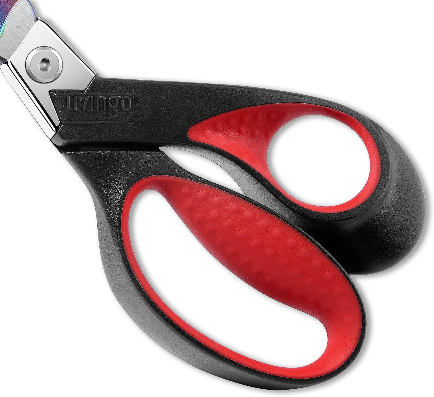 LIVINGO Industrial Scissors Heavy Duty: 9" Professional Multipurpose Shears Sharp Stainless Steel - Forged Titanium Coated Scissors for Fabric Sewing Carpet Craft Workshop Outdoor Home Office image number 5