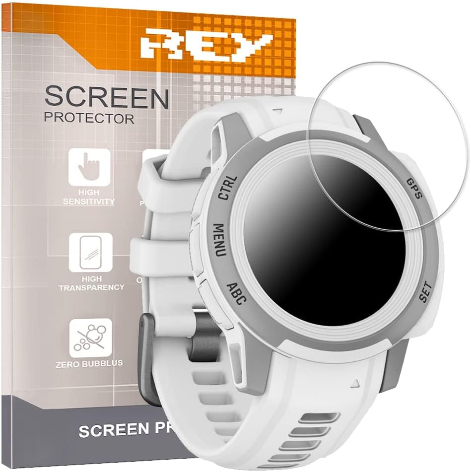 REY Pack of 6 Screen Protectors for Garmin Instinct 2S (40 Mm) - 2S Surf Edition (40 Mm) - 2S CAMO Edition (40 Mm), Premium Quality image number 3