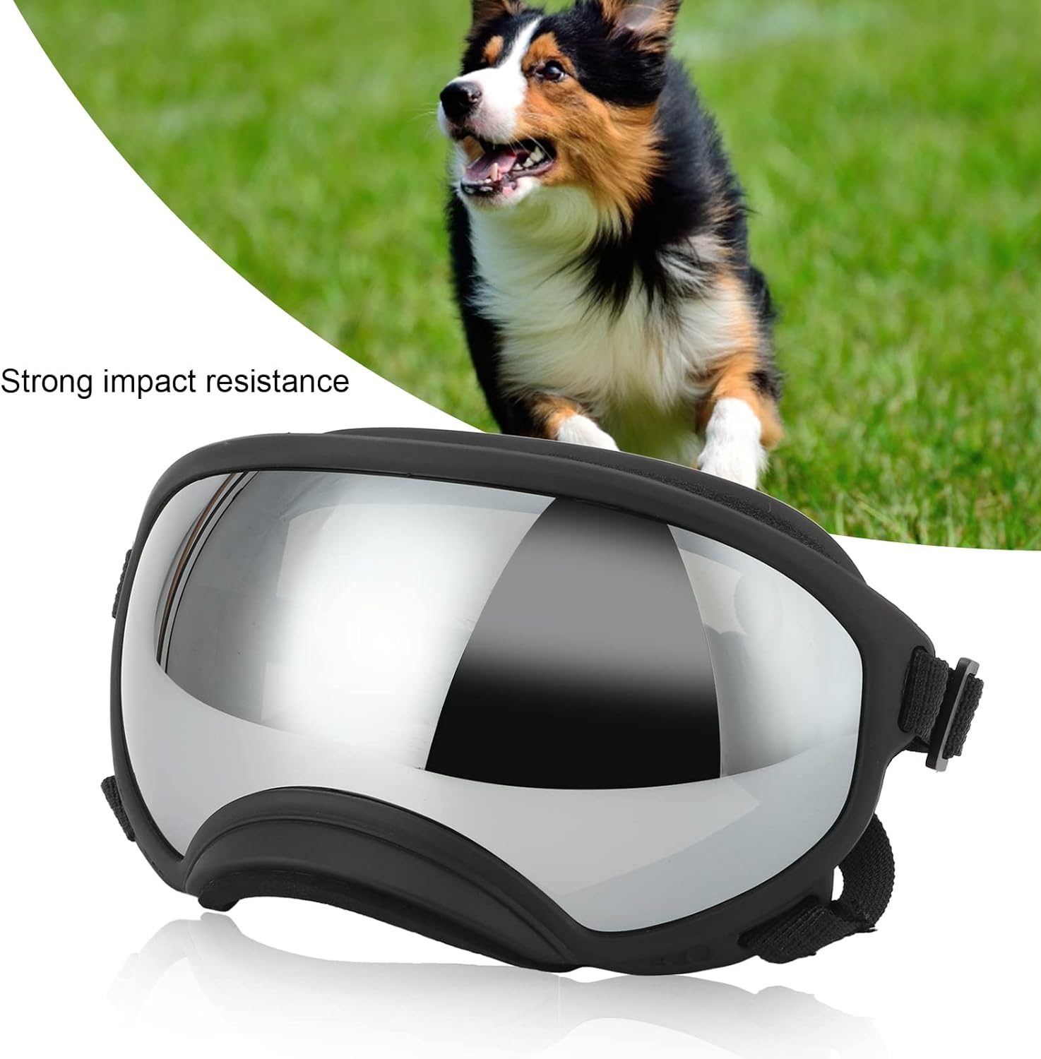 UV Sunglasses Small Funny Pet Dogs Goggles Wind Dust Fog Protection Eye Wear Protection Windproof anti Fog Sunglasses with Adjustable Strap for Medium Large Breed Dog Mixed Color