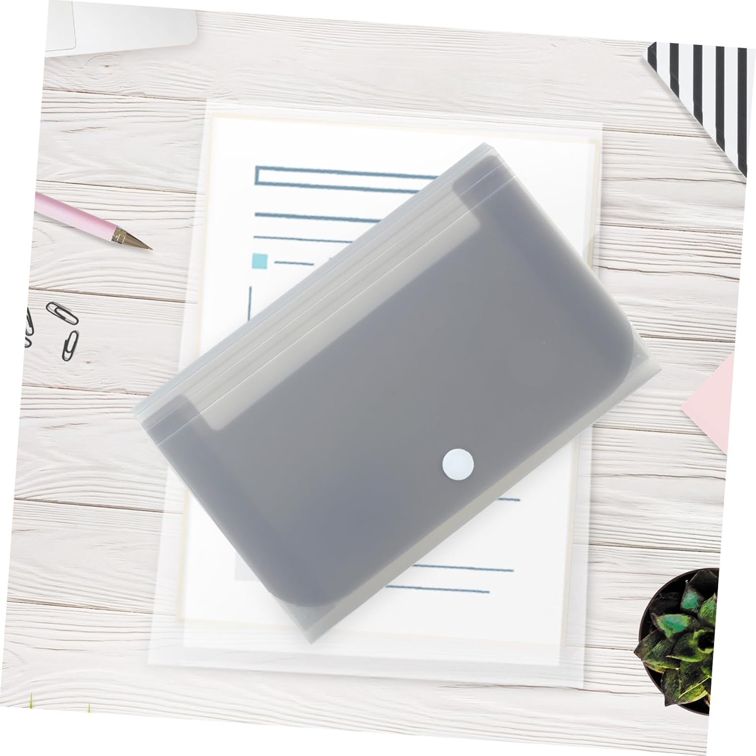 FUNOMOCYA Accordion File Folder Organizer, Small A6 Multi-Layer Expanding Document Wallet Dividers for Travel Document Holder and Receipt Storage, Grey image number 1