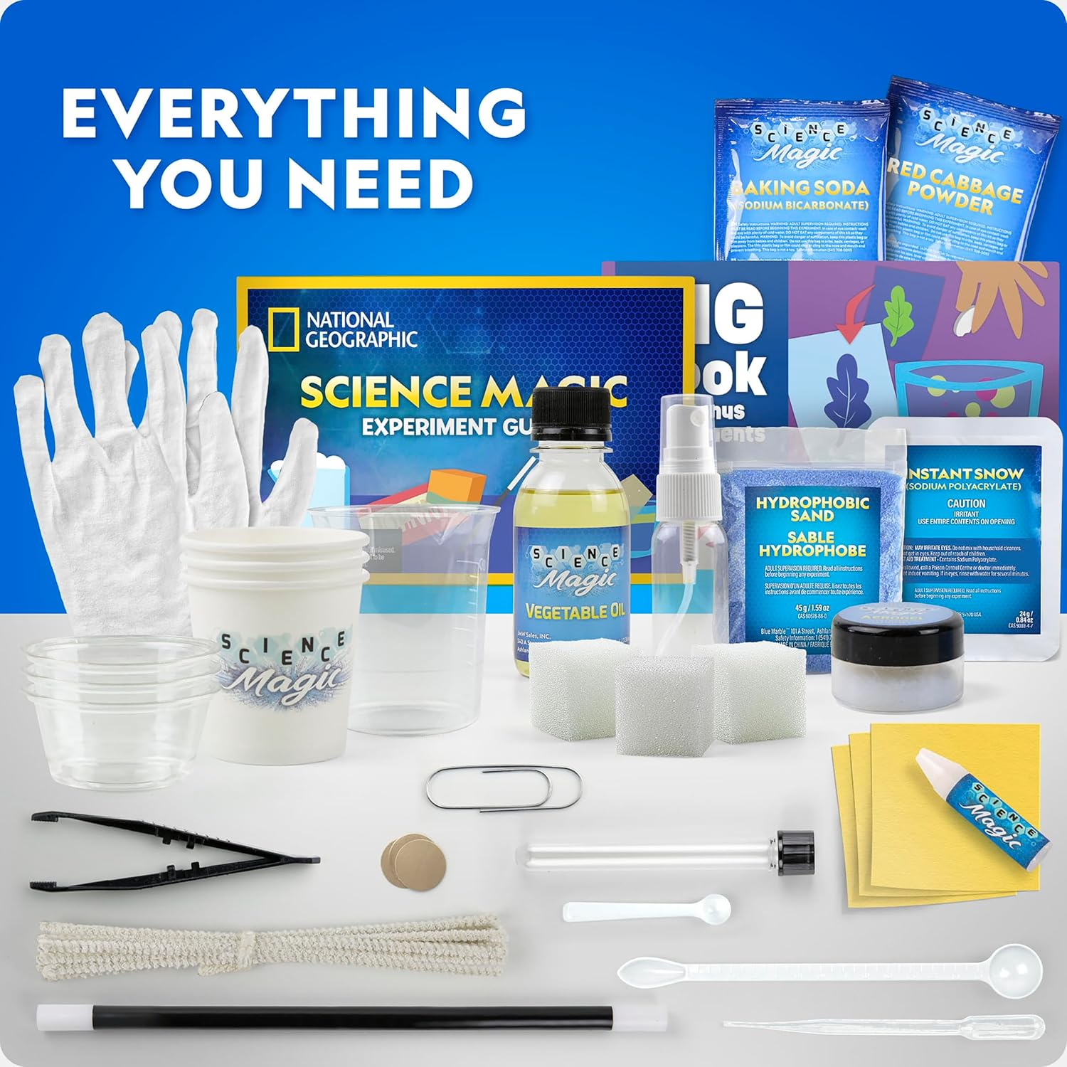 National Geographic Science Magic Kit &ndash; Science Kit for Kids with 100+ Unique Experiments and Magic Tricks, Chemistry Set and STEM Project, Kids Gifts image number 4