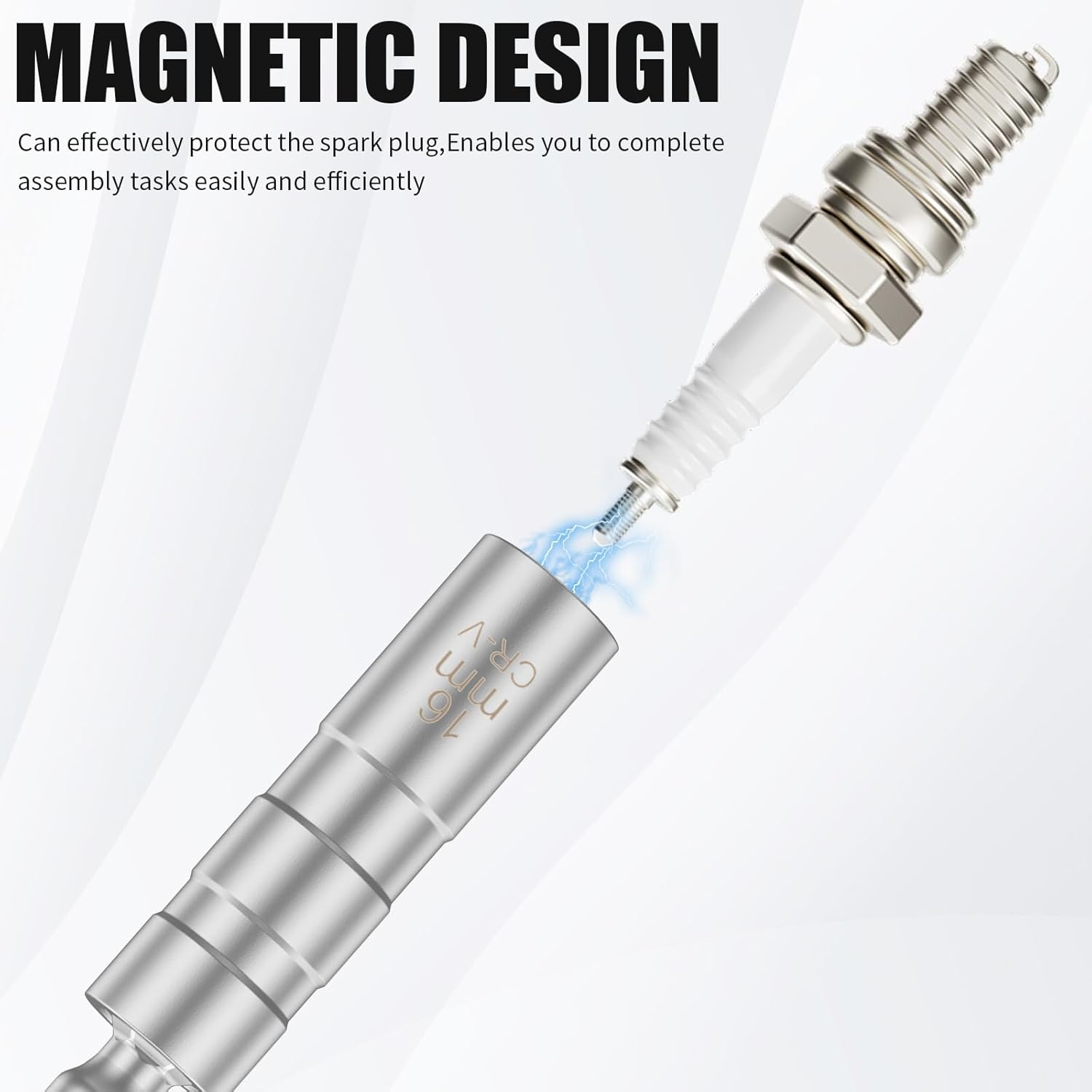 DJAPWPX-2/4 Pcs 14Mm+16Mm Spark Plug Socket, Magnetic Spark Plug Socket Set, Thin Wall Spark Plug Removal Tool, Professional Spark Plug Socket Kit for Replacing Spark Plugs (2) - 4 image number 2