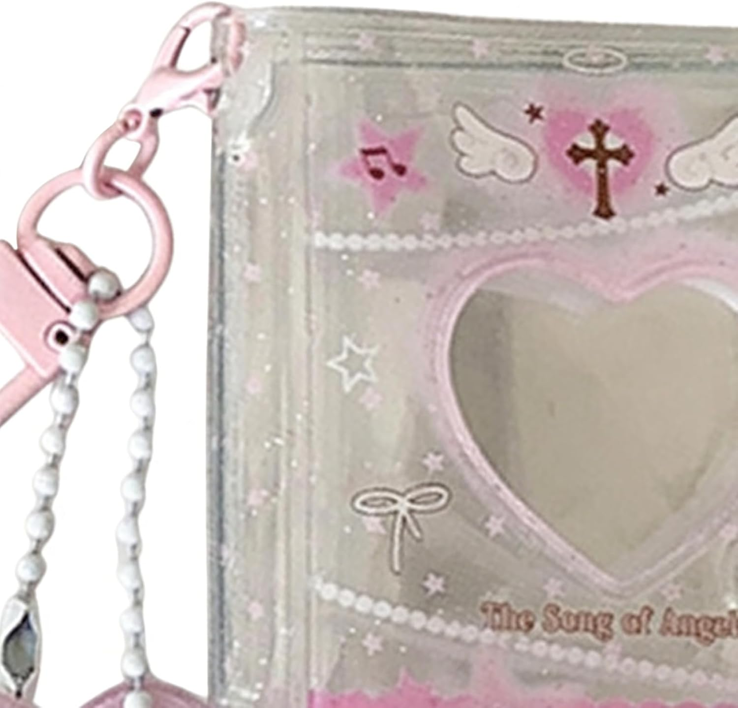 Keychain Photo Frame - 12 Pockets Double-Sided Bag Charm,2 Inch Photo Album with Keychain | for Wedding Birthday School Travel Office Luggage Backpack Wallet Handbag Kids Adults - White image number 2