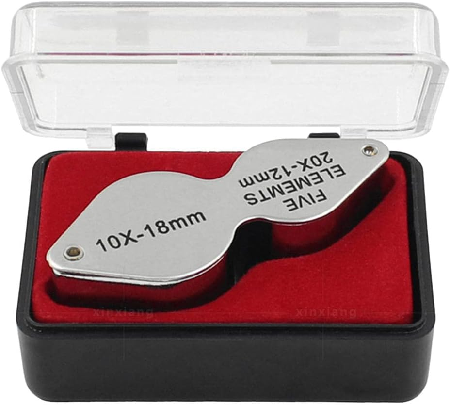 20X 10X Jewellers Loupe Magnifying Glass Triplet Dual Lens with Exquisite For