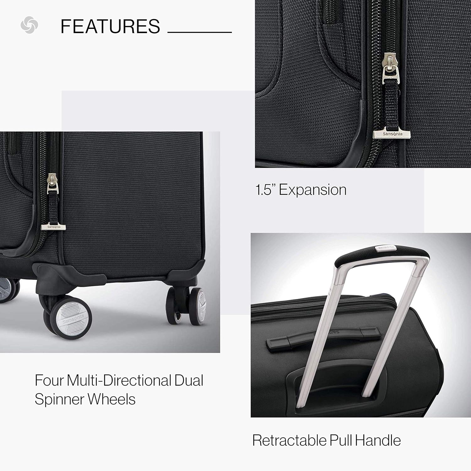 Samsonite Solyte DLX Expandable Softside Luggage with Spinner Wheels