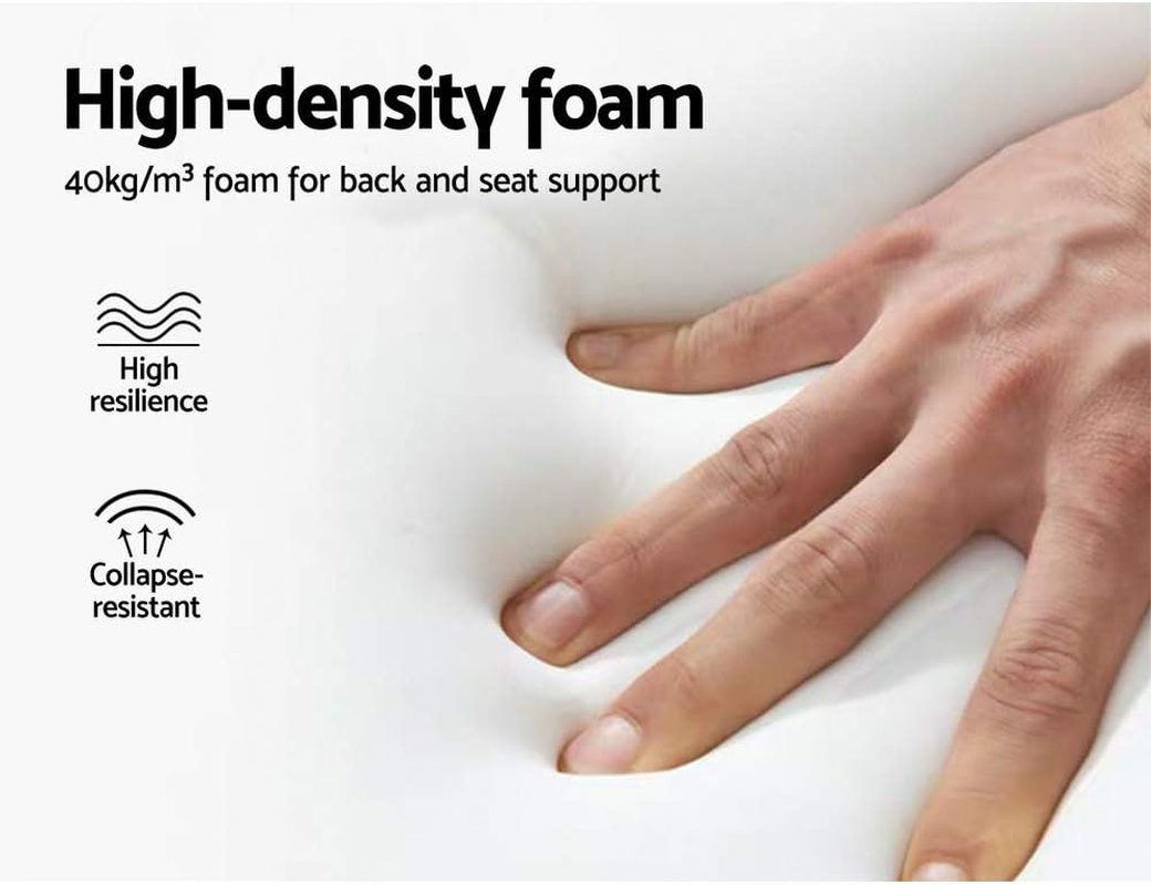 Artiss Rocking Chair Cushion Wooden Armchair Recliner Chairs Lounge Dining Nursing Seat Reading Seating Chaise Lounges Home Living Room Bedroom Furniture, Beige Fabric, with Removable Cover image number 5