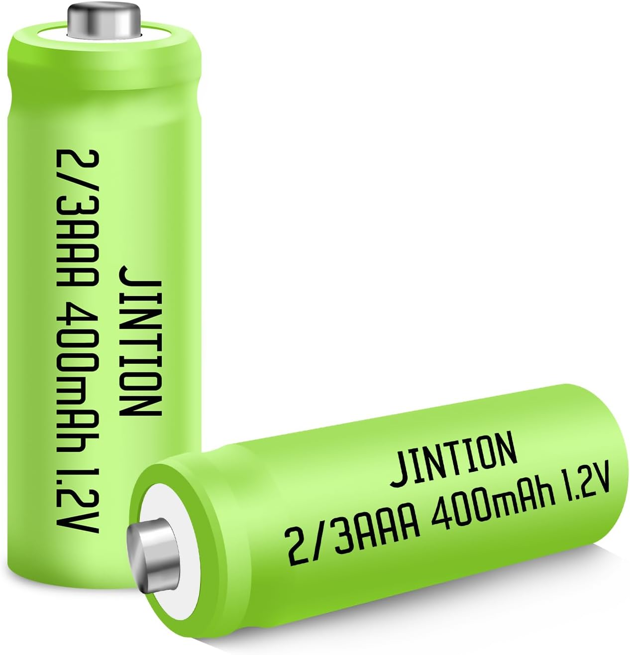JINTION NIMH 2/3AAA Rechargeable 2/3 AAA Batteries 1.2V 400Mah Rechargeable Battery Button Top 5 Pack(They Are Not AAA Size Batteries) image number 5