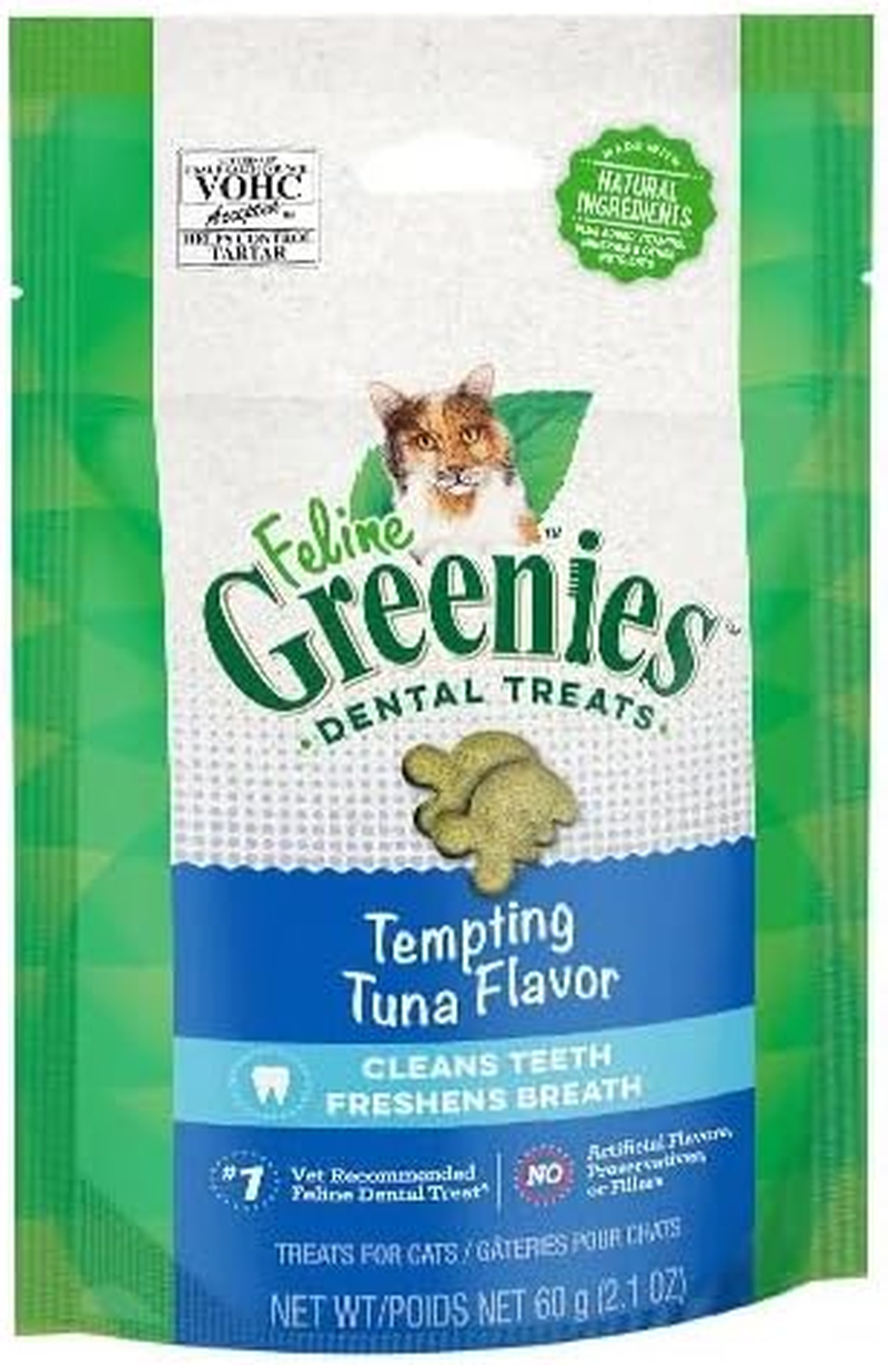 Greenies Feline Dental Treats Tuna Flavour for Cats 60 Gm 10 Pack