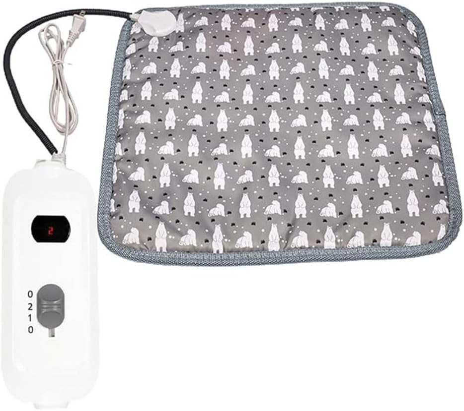 Pet Heating Pad, Small Electric Blanket, Waterproof Heated Dog Bed, 45X45 CM Pet Heating Sleeping Bed Mat, Adjustable Temperature with Chew Resistant Cord for Home image number 1