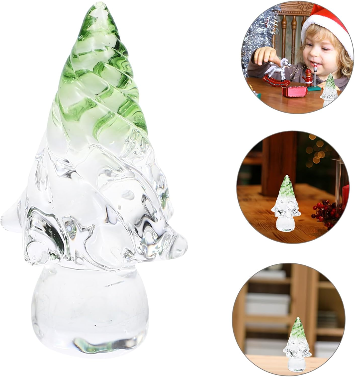 Small Christmas Tree Ornaments Crystal Christmas Tree Decorations for Home Desktop Decor for Xmas Holiday Festive Tabletop Ornament