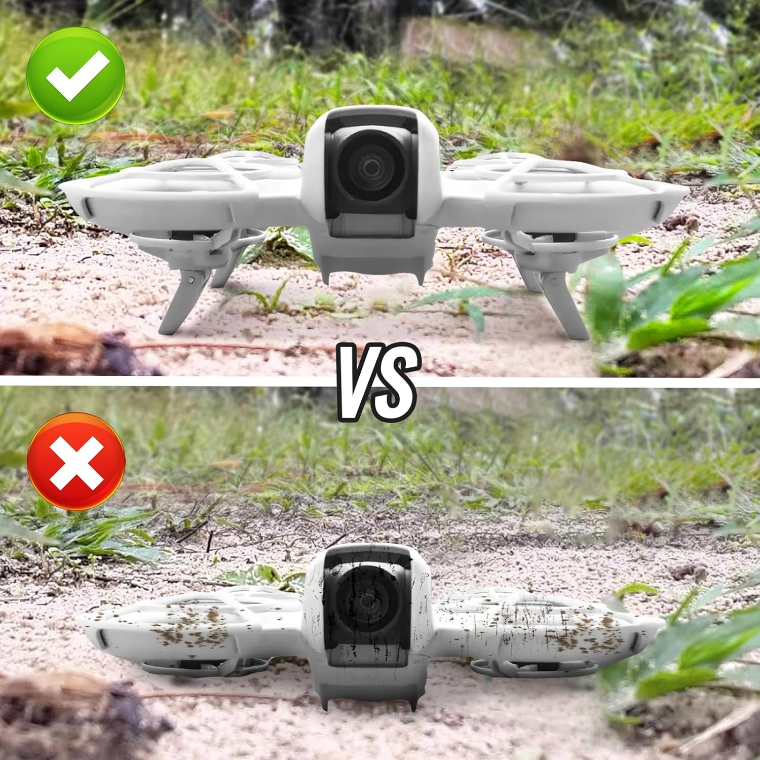 Bumper for Dji Neo Gimbal, Foldable Booster Stand for Pocket Drone Neo, Grey Bumper and Foldable Stand for Drone Dji Neo Accessories, for Dji Neo Protection image number 3