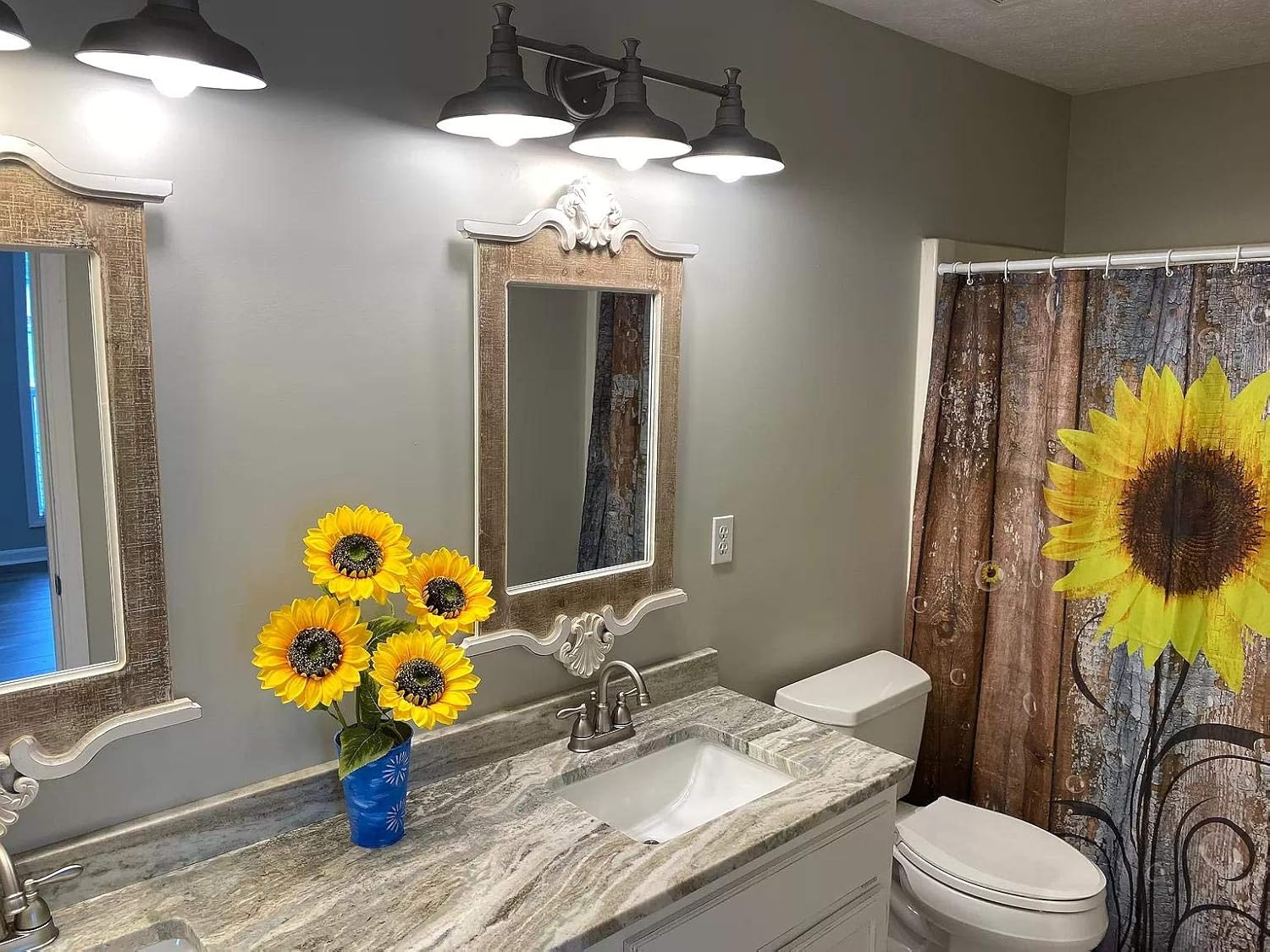 Paras Artificial Silk Sunflowers 6 Pcs Long Stem Fake Sunflowers Bouquet Large Sunflowers Decor for Home Hotel Office Wedding Party Garden image number 1