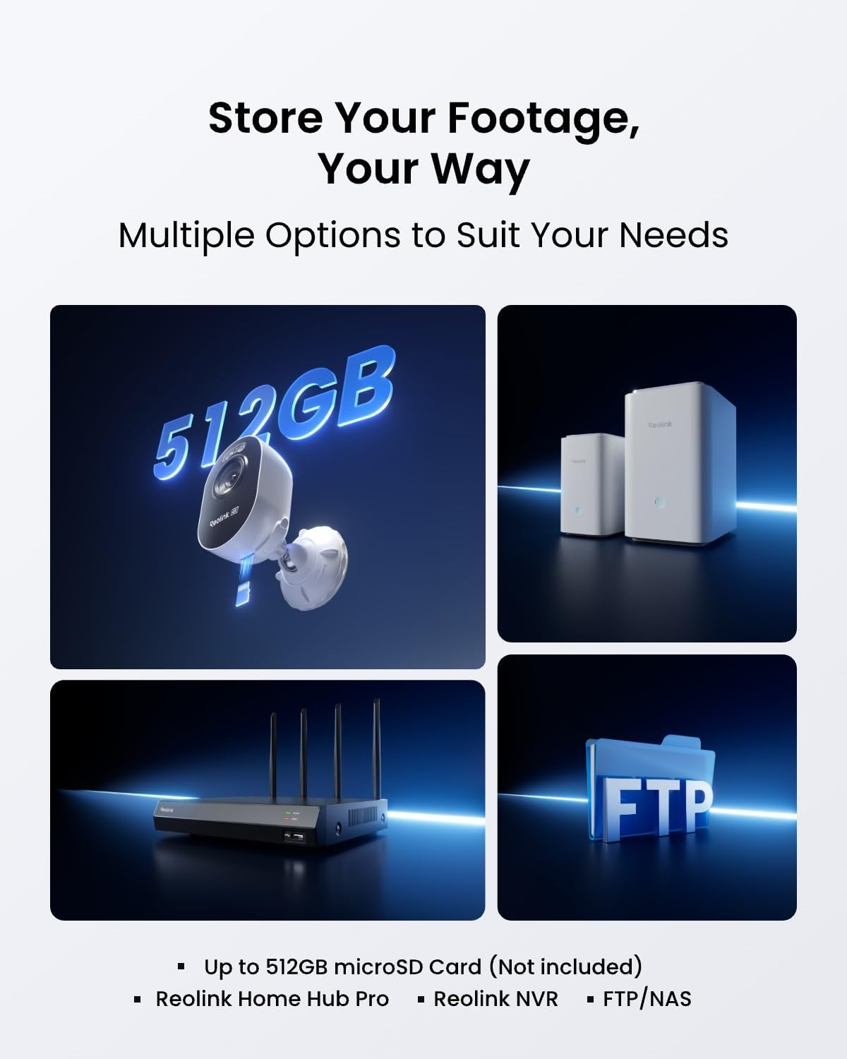 REOLINK 4K Security Wifi Camera Indoor/Outdoor, 8MP Wired & Wireless for Home Surveillance, Spotlight Color Night Vision, 5G/2.4Ghz, Smart Detection, IP65 Weatherproof, Local/Cloud Storage, Lumus Pro image number 4