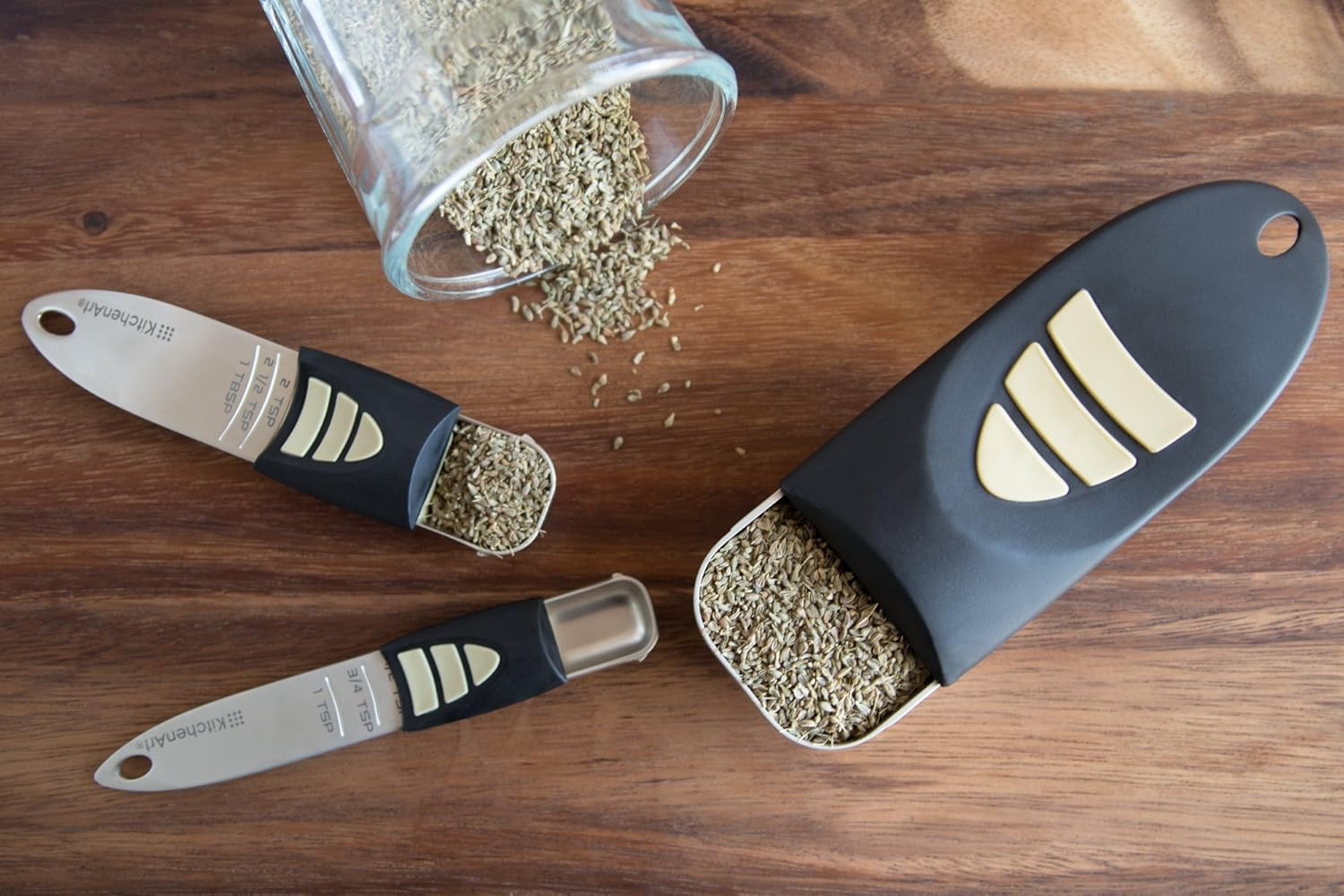 Kitchenart 54210 Cook&rsquo;S Pro Adjust-A-Measure Set, 3-Piece, Satin, Black and Silver image number 3