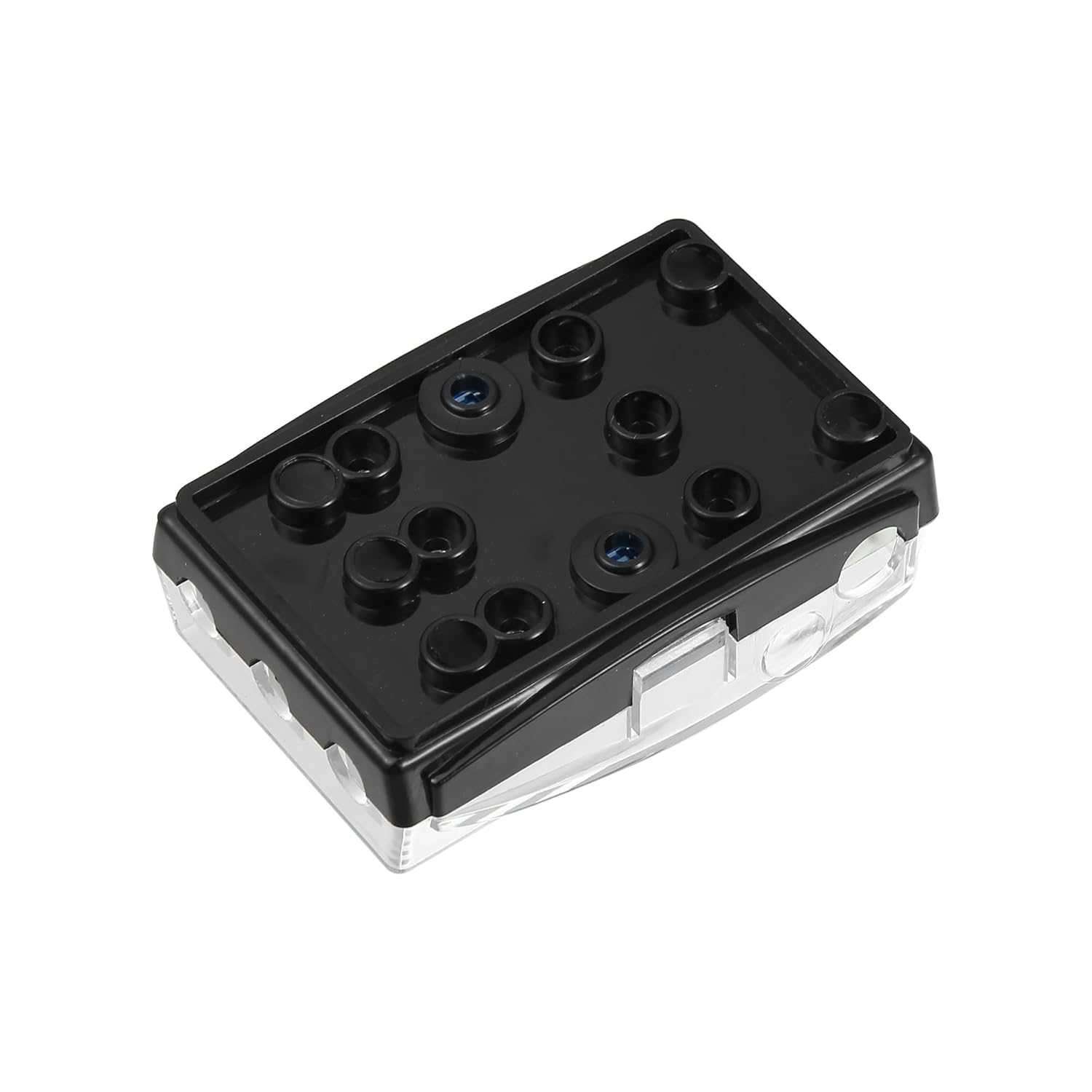 X AUTOHAUX AFS 3 Way 60 Amp Mini ANL Fuse Holder Distribution Block for Car Audio, Black, Silver Tone image number 4