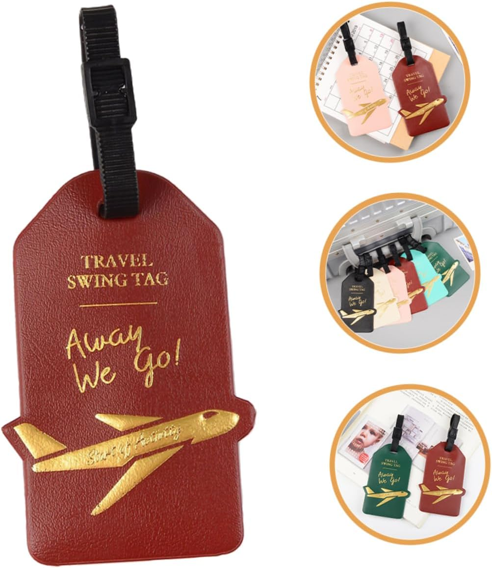 CHILDWEET Travel Suitcase Tag Luggage Id Labels Baggage Tag Straps Connector Random Color image number 6