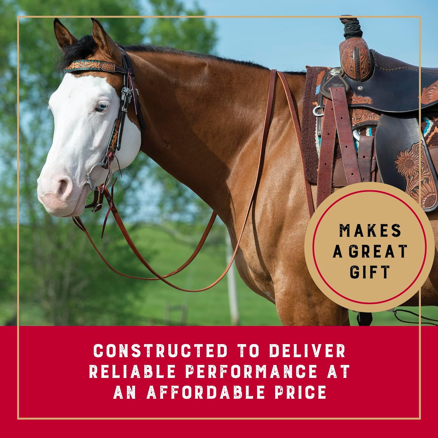 Turquoise Cross Skirting Leather Split Reins, Dark Oil image number 2