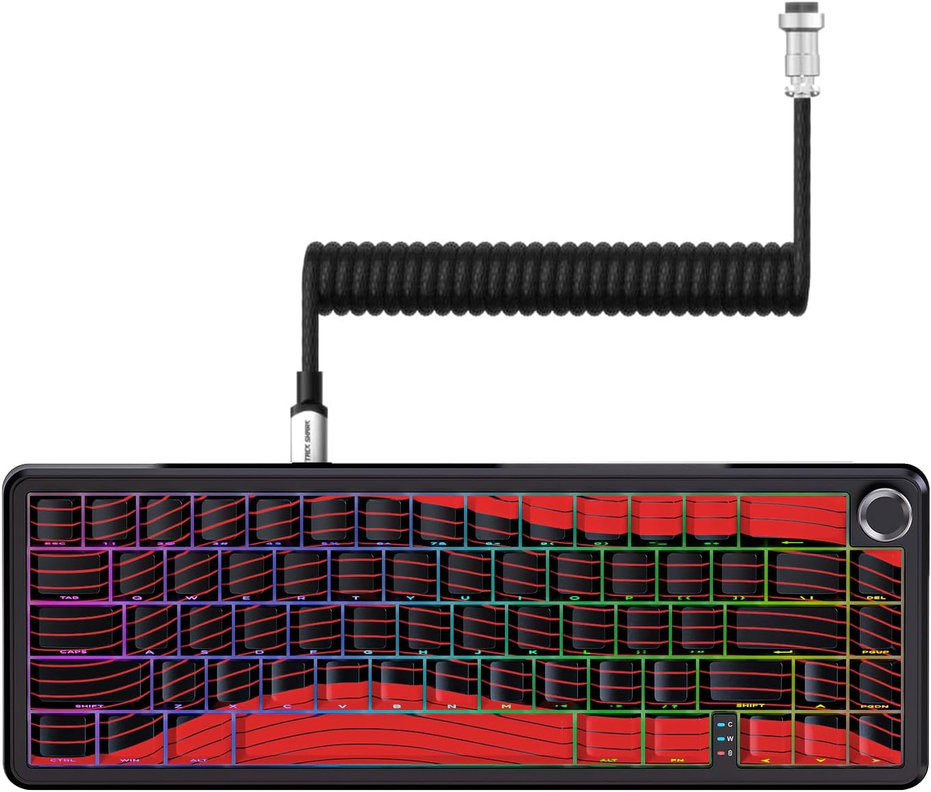 ATTACK SHARK X65PRO HE Rapid Trigger Magnetic Mechanical Keyboard,65% Hot Swappable, Hall Effect Sensor,Adjustable Actuation,Tri-Mode RGB, 8Khz Polling Rate with Coiled Cable for Moba/Fps/Rts-White