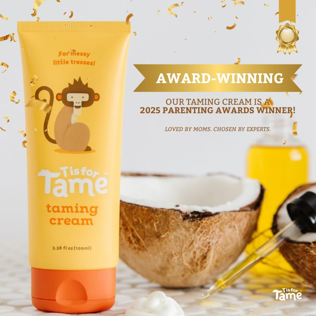 T IS for TAME Hair Calming Cream for Babies and Toddlers Safe & Effective Coconut & Jojoba Oil Not Greasy, Stiff, or Sticky image number 3