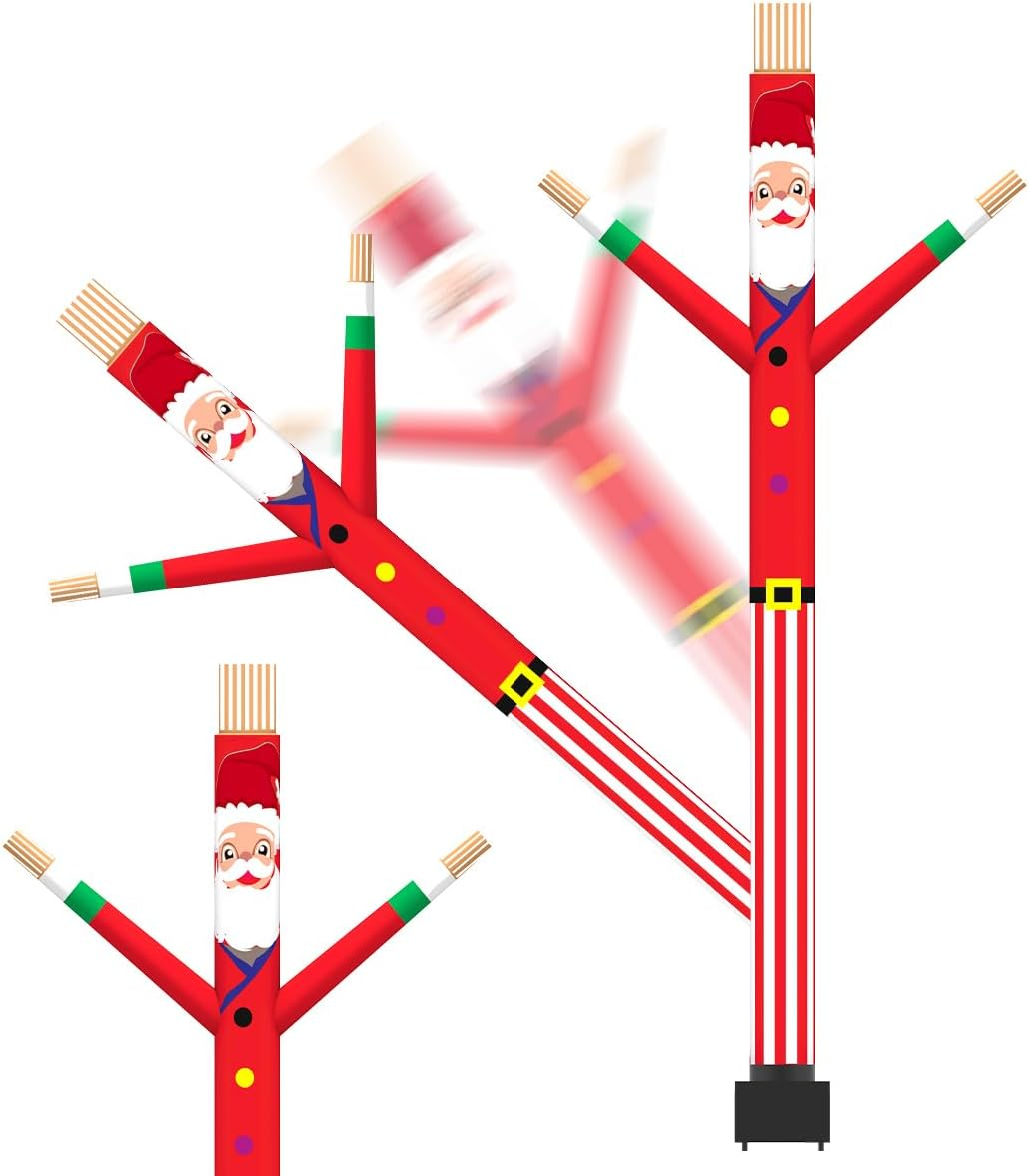 8FT Inflatable Air Waving Tube Dancer with Blower Set, Blow up Inflate Santa Clause for Christmas Decorations (Santa Claus) image number 6