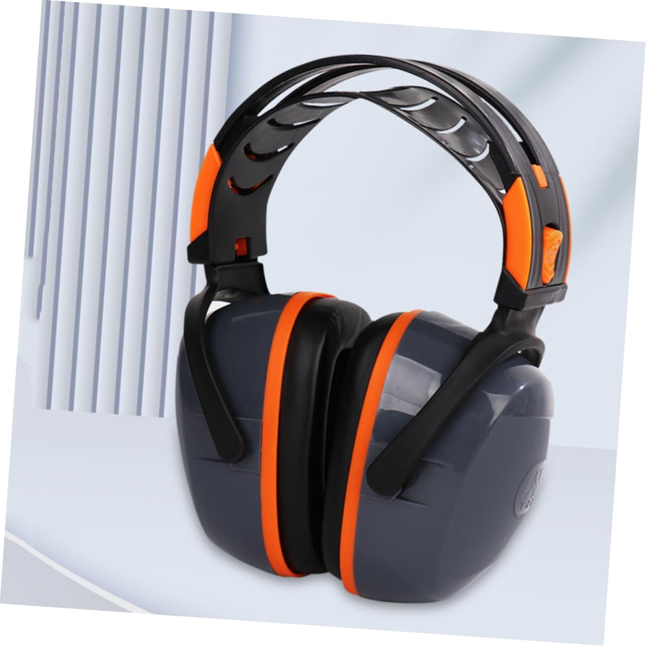 SEWACC Noise Reduction Headset over Ear Earmuffs Noise Cancelling Professional Hearing Protection for Sleep Study Work Comfortable Orange Gray Cushion image number 1