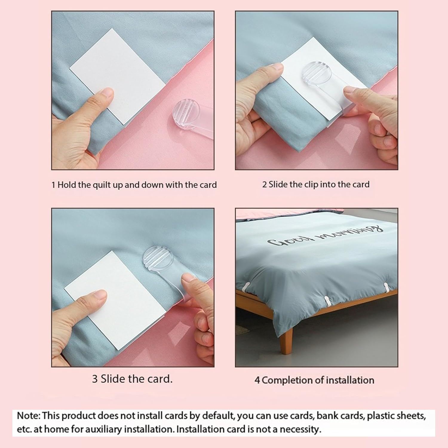 Transparent Towel Clips for Kitchen and Bedding, 8-Piece Set, Needle-Free Sheet Fixers image number 3