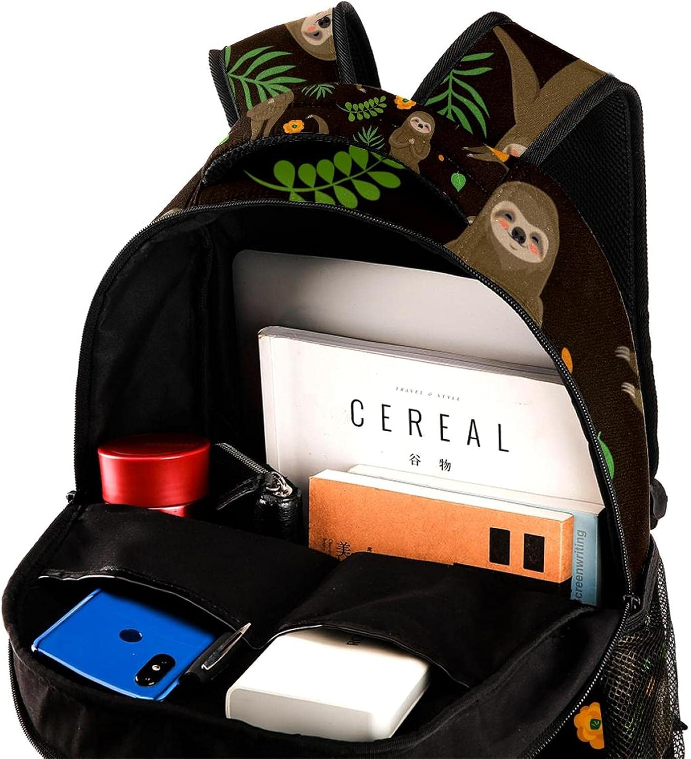 Sloth Yoga Backpack Students Shoulder Bags Travel Bag College School Tote Backpacks image number 3